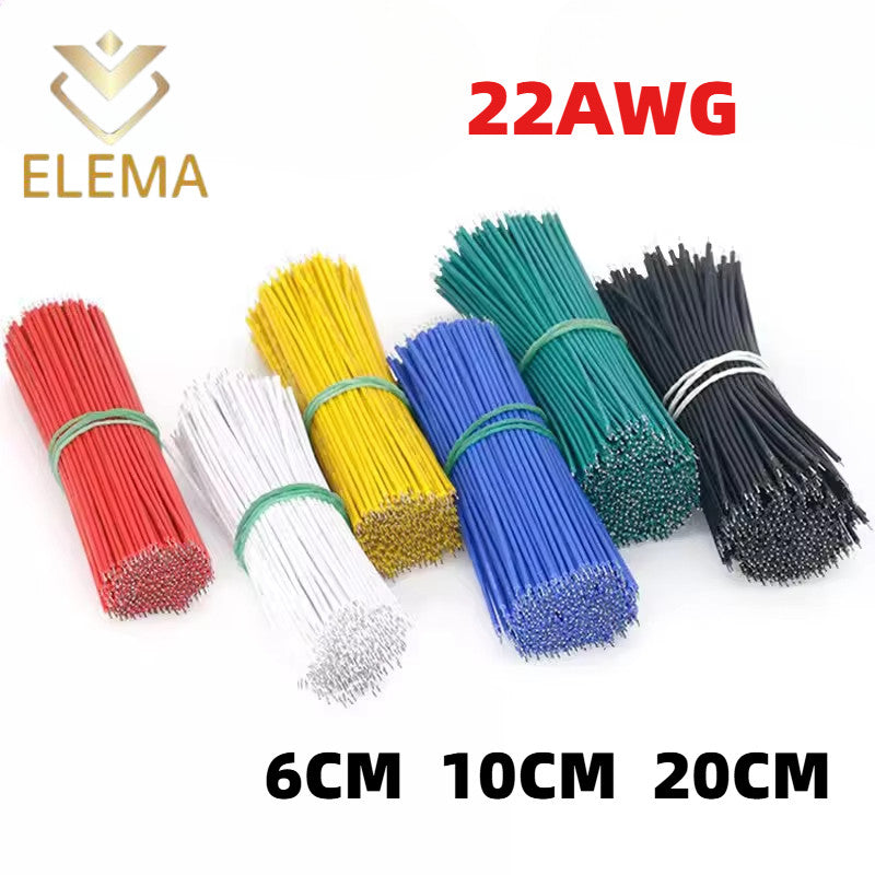 50/100Pcs Double head Tin-Plated PCB Bread board Jumper Cable Wire Connector Wire 22AWG 6cm 10cm 20cm Electronic  wire Conductor Wire