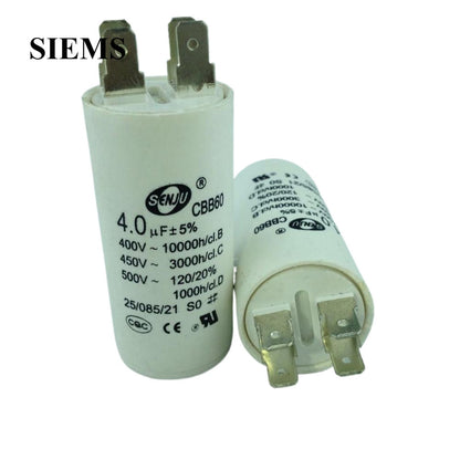CBB60 Start Run Capacitor 450VAC 2/2.5/3/4/5/6/7/8/10/12/14/15/16/18/20/25/30uF Double Insert 50/60Hz for Air Compressor Water Pump Motor