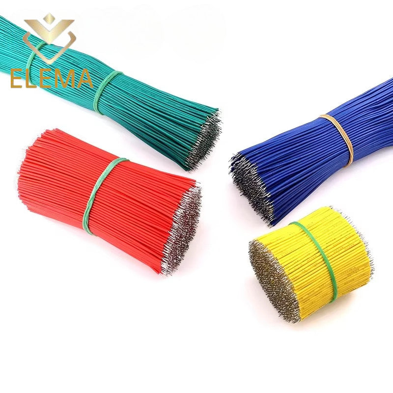50/100Pcs Double head Tin-Plated PCB Bread board Jumper Cable Wire Connector Wire 24AWG 5/10/15/20/30cm Electronic  wire Conductor Wire