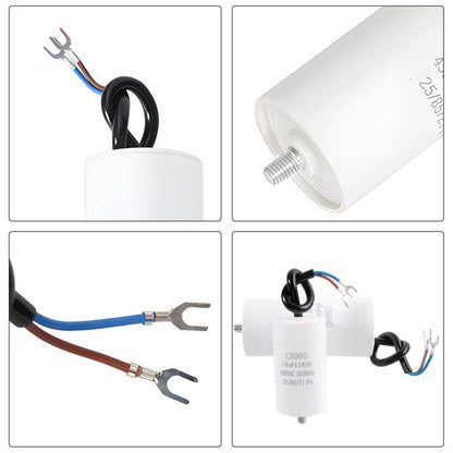 CBB60 Capacitors 450V Electric Replacement Start Capacitors With Fixing Stud For Air Compressor Water Pump Washing machine refrigerator 5UF-100UF