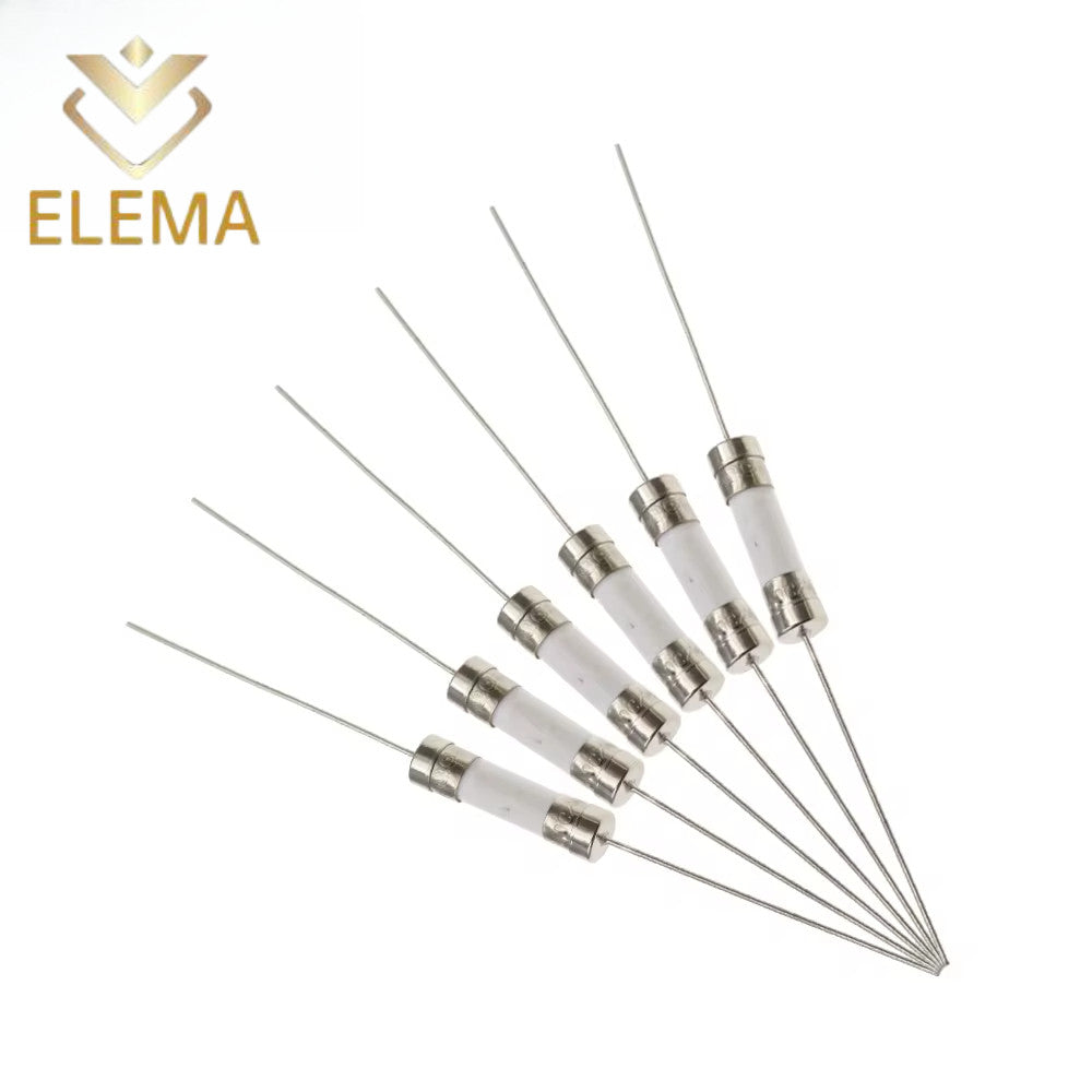 10PCS 5*20mm 6*30mm Ceramic Fuse With pin 1A 2A 3.15A 5A 6.3A 8A 10A 12A 15A 20A 25A 30A 250V Ceramic Fuse