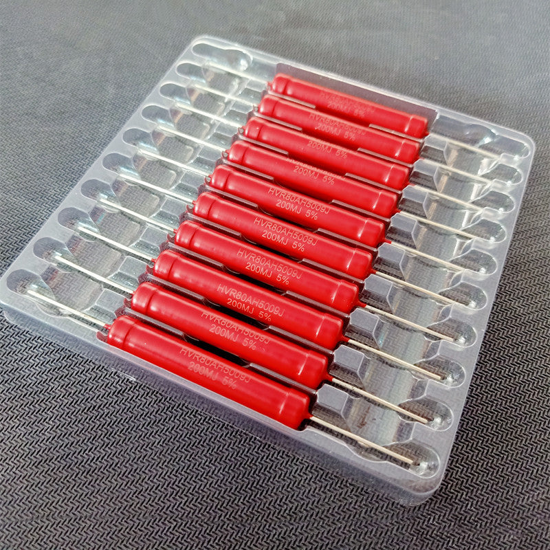 1 Piece HVR80-5W Non Inductive High Voltage Resistor Red