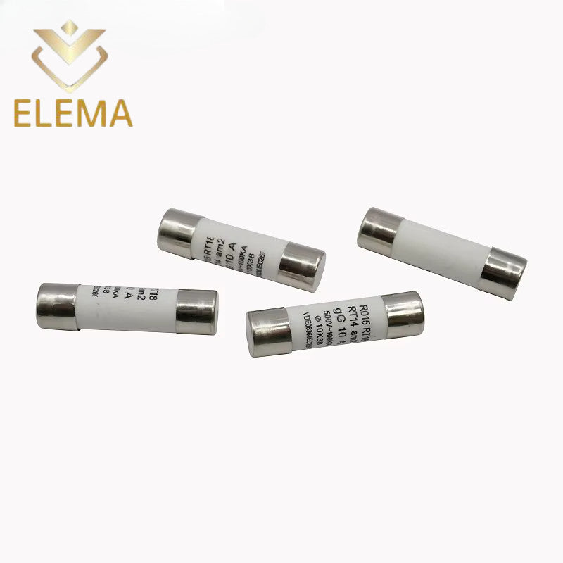 Ceramic Fuse R015 Fuse 0.5A 500V 2A/3A/4A/5A/6A/8A/10A/16A/20A/25A/32A 10*38mm RT18 RO15 Ceramic Fuse