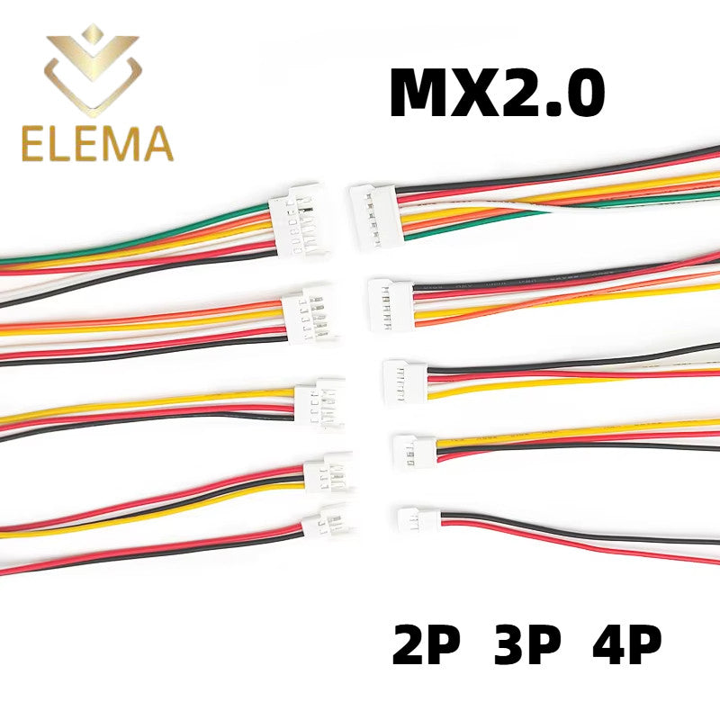 MX2.0 Wire Cable 2/3/4Pin Pitch 2.0mm Male Female Connector Wire Terminal Connection  wire 15CM Electronic Wire