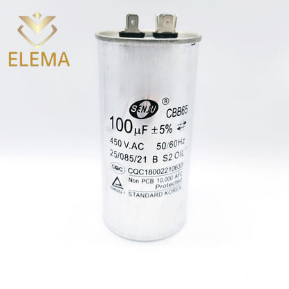CBB65 Start Capacitor 450V 5UF-100UF 8UF 10UF 16UF 25UF 35UF 50UF 70UF Air conditioning compressor start capacitor