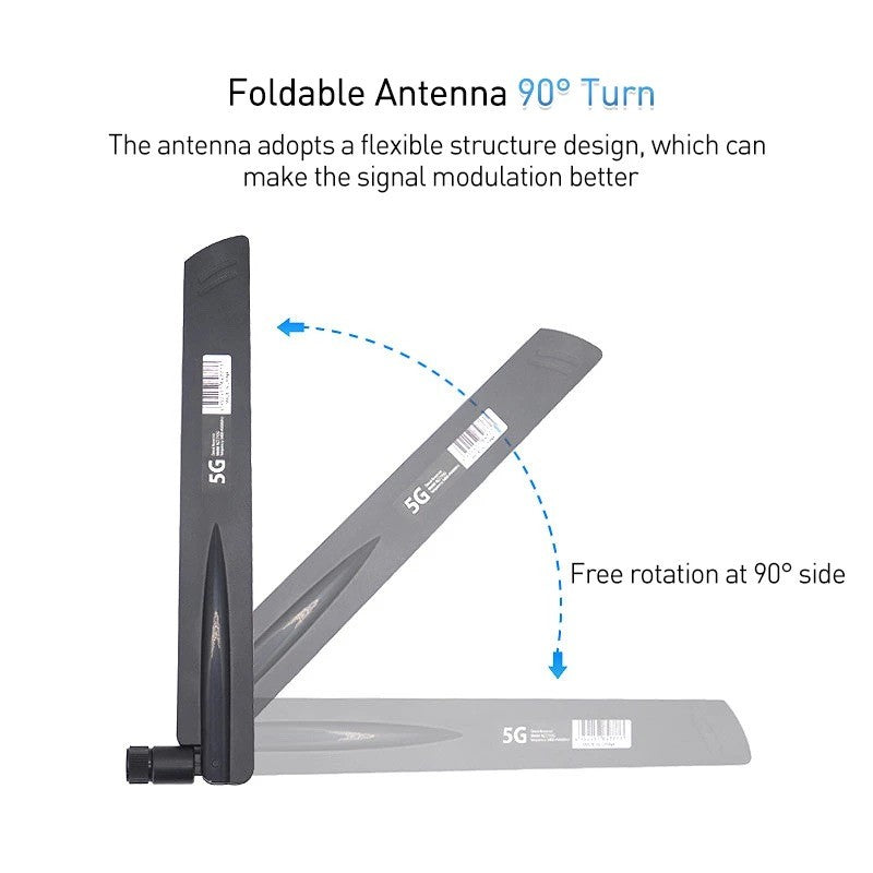 1Pcs 4G LTE 5G Antenna 600-6000MHz 18dBi High Gain SMA Male for Wireless Network Card Wifi Router High Signal Sensitivity