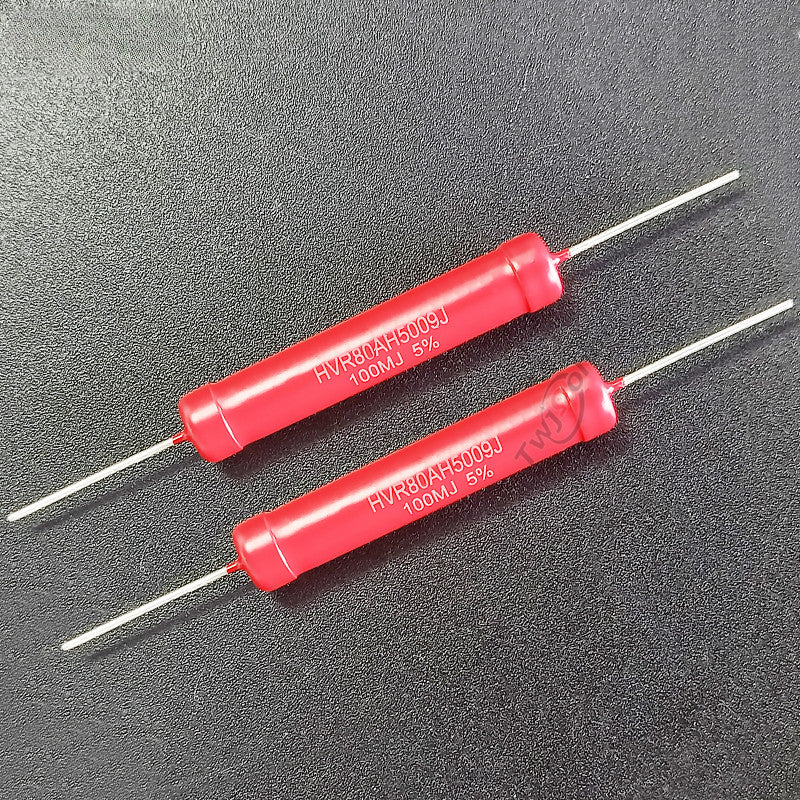 1 Piece HVR80-5W Non Inductive High Voltage Resistor Red