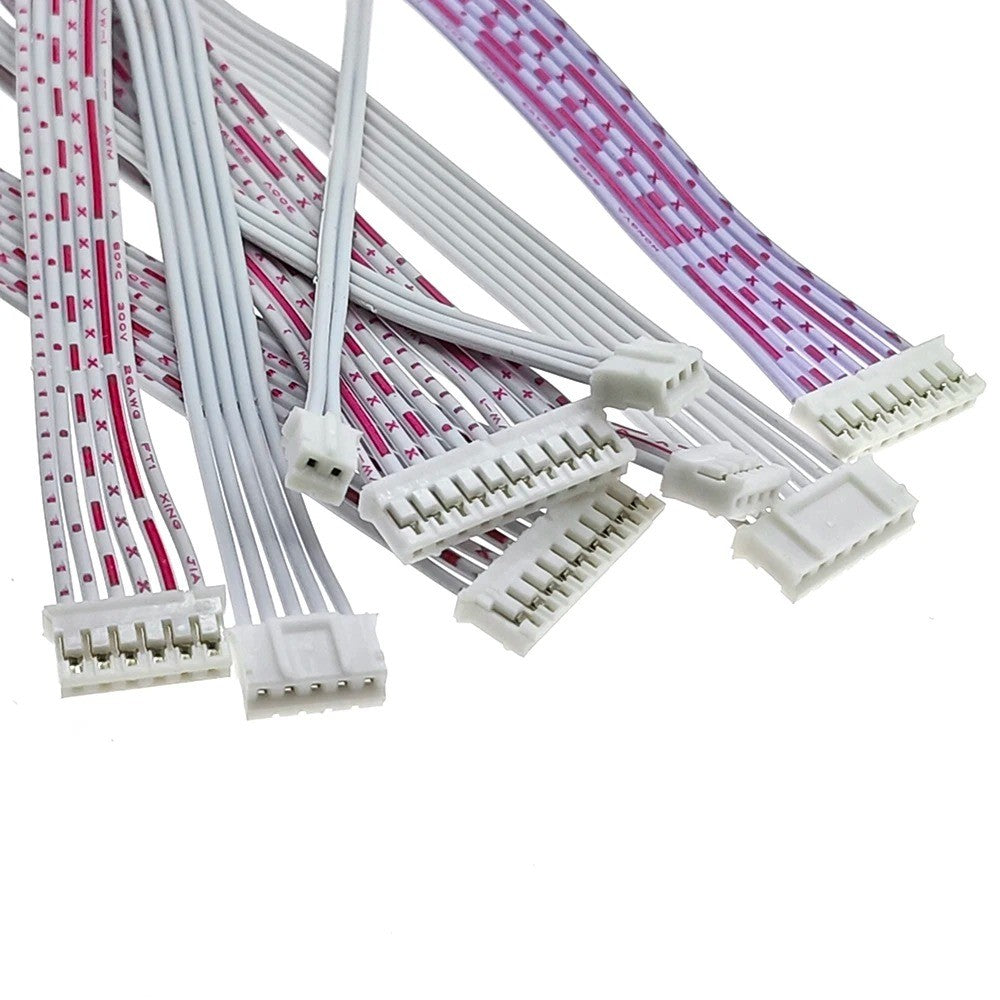 5Pcs PH2.0 Connector Terminal Wire Cable 10cm 20cm Pitch 2.0 JST Wire Single Double Head 2P/3P/4P/5P/6P/7P/8P/9P/10/12 Pin