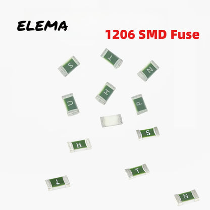 20Pcs 1206 SMD Fuse 24V 32V 63V 72V Disposable fuse 500mA-30A 1A/1.5A/2A/3A/4A/5A/7A/8A/10A/15A/20A/25A Restore Fuse