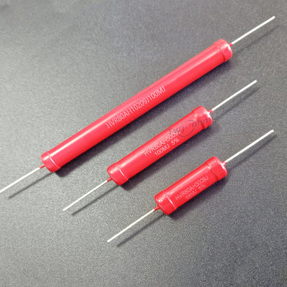 1 Piece HVR80-5W Non Inductive High Voltage Resistor Red