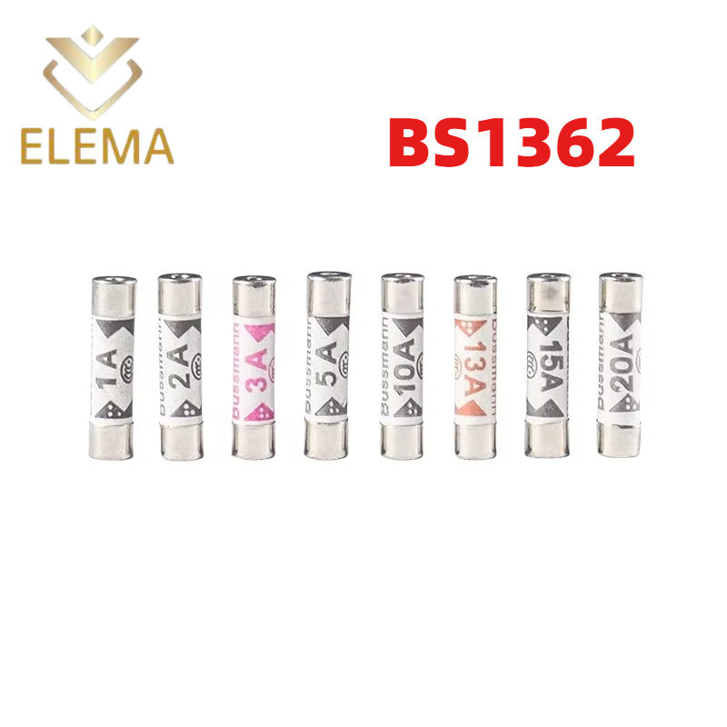 BS1362 British Plug Fuse 1A 2A 3A 5A 10A 13A 15A 20A 6X25mm Ceramic Fuse Tube