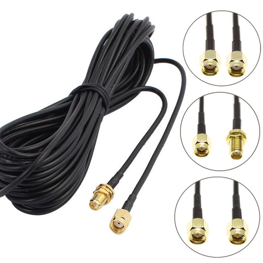 5 Meters RG174 Cable SMA Male To SMA Male Female RPSMA Bulkhead Connector Extension WIRE RF Coaxial Coax Jumper RG316 Pigtail