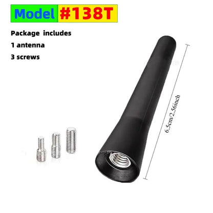 Strong Radio Roof Mount FM AM DAB Black 6.5cm Length Auto Universal with Screws Car Antenna Mini Short Vehicle Accessories