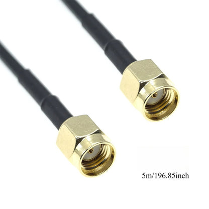 5 Meters RG174 Cable SMA Male To SMA Male Female RPSMA Bulkhead Connector Extension WIRE RF Coaxial Coax Jumper RG316 Pigtail