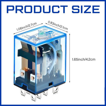 LY2 General Purpose LY2NJ HH62P Electronic Micro Electromagnetic Relay LED Lamp 10A 8 Pins Coil DPDT DC12V 24V AC 220V