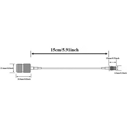 Handheld Antenna Cable Adapter for UHF Base and Mobile Antennas - SMA Female to UHF SO-239 Female Connectors RG136 Length 15cm