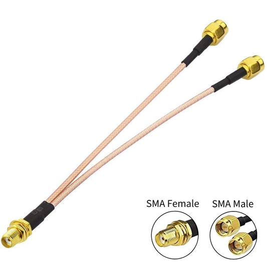 SMA Female To Dual SMA Male Coaxial Cable SMA Splitter Cable 6inch 15cm for 4G LTE Wireless Router CPE Hotspot Cellular Gateway Industrial IoT Router Mobile Modem