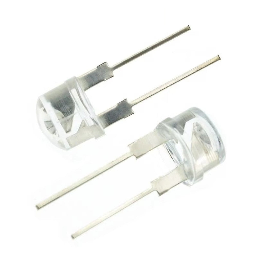 50PCS F8 8MM White Blue Green Red Yellow LED Super Bright Straw Hat Light Emitting Diode Highlighted White 0.5W Astigmatism