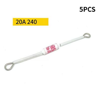 5PCS RF 250V 10A 15A 20A Ceramic Temperature Fuse 165/185/240C Degrees Length 9cm