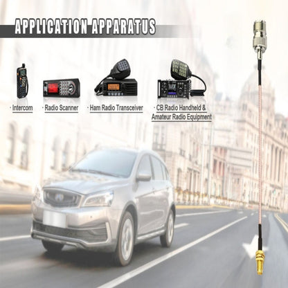 Handheld Antenna Cable Adapter for UHF Base and Mobile Antennas - SMA Female to UHF SO-239 Female Connectors RG136 Length 15cm