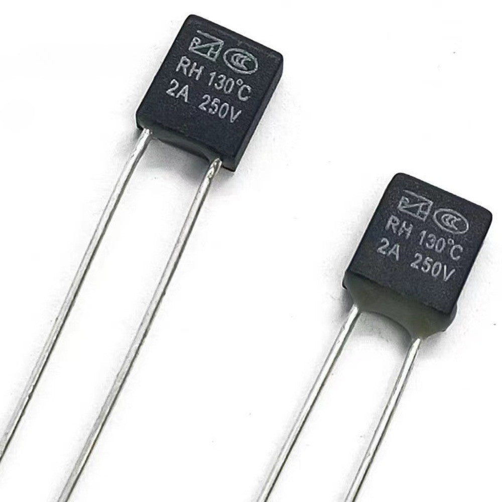 20PCS Black Square Fan Motor 2A 250V Thermal Fuse LED Fues 92 95 105 110 115 120 125 130 135 140 145 150 Degree Temperature Switches