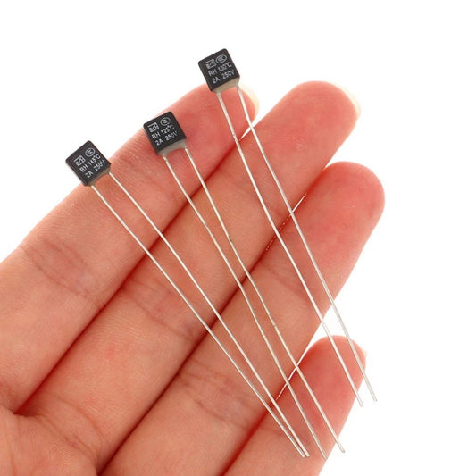 20PCS Black Square Fan Motor 2A 250V Thermal Fuse LED Fues 92 95 105 110 115 120 125 130 135 140 145 150 Degree Temperature Switches