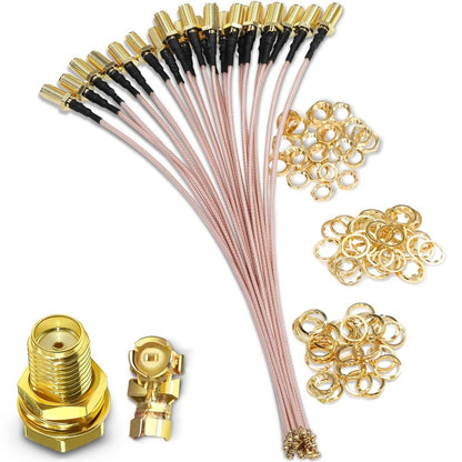 2PCS SMA Female To IPX U.FL RG178 Coaxial Cable, 12 Inch(30cm) SMA MHF1 UFL Low Loss Jumper Extension Cable for WiFi Router, Antenna, Security Camera, GPS Devices, Etc.
