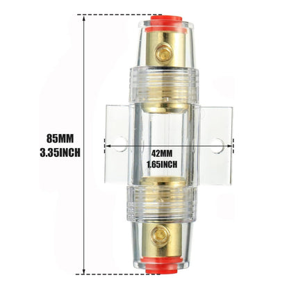 4-8 Gauge AWG in-line 20A 30A 40A 50A 60A 80A 100A  AGU Fuse Holder with 60A 80A 100A  Amp 80Amp 100 Amp AGU Fuses for Car Audio, Alarm, Amplifier, Compressors,Inline Fuse Holders