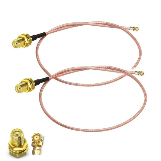 2PCS SMA Female To IPX U.FL RG178 Coaxial Cable, 12 Inch(30cm) SMA MHF1 UFL Low Loss Jumper Extension Cable for WiFi Router, Antenna, Security Camera, GPS Devices, Etc.