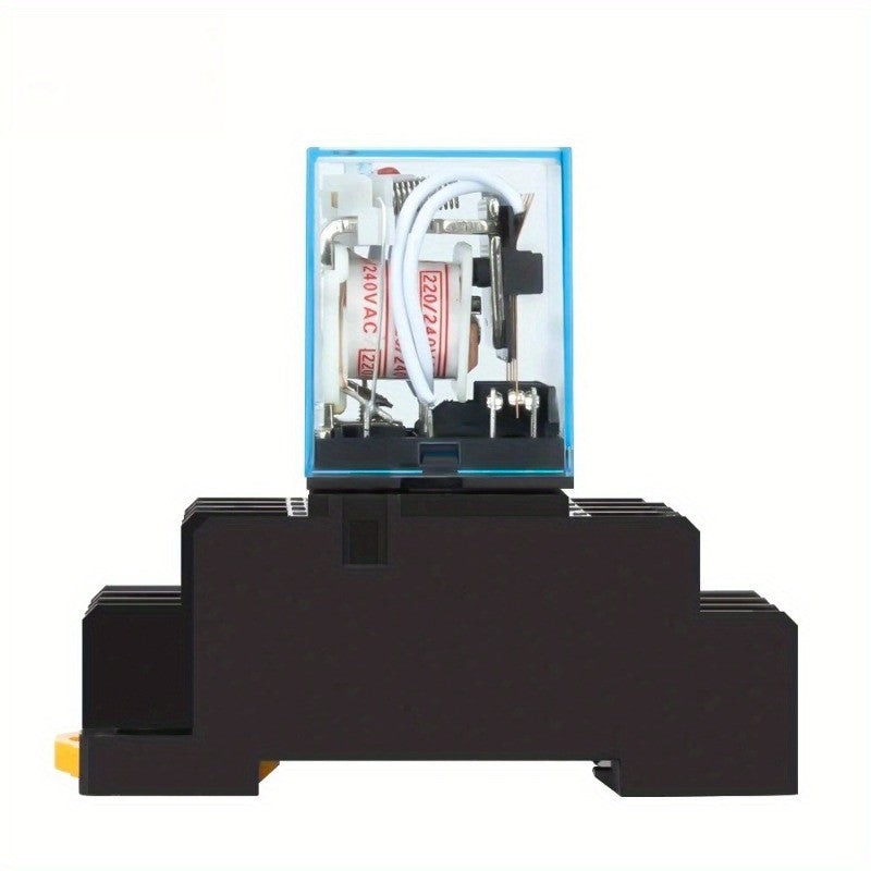 8Pin MY2NJ Relay Coil General DPDT Micro Mini Electromagnetic Relay Switch with Socket Base LED AC 220V DC 12V 24V