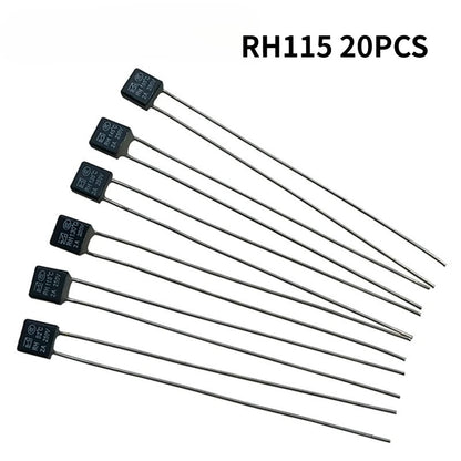 20PCS Black Square Fan Motor 2A 250V Thermal Fuse LED Fues 92 95 105 110 115 120 125 130 135 140 145 150 Degree Temperature Switches