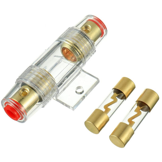 4-8 Gauge AWG in-line 20A 30A 40A 50A 60A 80A 100A  AGU Fuse Holder with 60A 80A 100A  Amp 80Amp 100 Amp AGU Fuses for Car Audio, Alarm, Amplifier, Compressors,Inline Fuse Holders