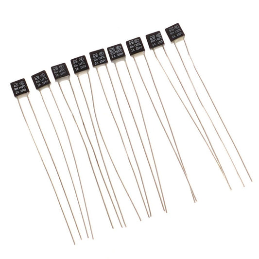 20PCS Black Square Fan Motor 2A 250V Thermal Fuse LED Fues 92 95 105 110 115 120 125 130 135 140 145 150 Degree Temperature Switches