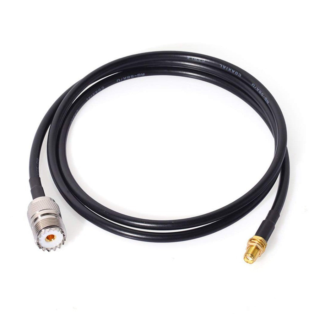 Ham Radio Antenna Adapter SMA Female To UHF SO239 Female RG58 Coaxial Jumper Cable 1Meter for Handheld Ham Two Way Radio Walkie Talkie