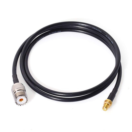 Ham Radio Antenna Adapter SMA Female To UHF SO239 Female RG58 Coaxial Jumper Cable 1Meter for Handheld Ham Two Way Radio Walkie Talkie