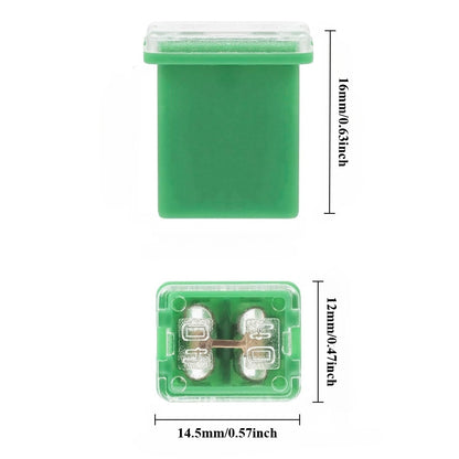 Square Auto Fuses 20A/30A/40A/50A/60A Low Profile Box Shaped Automotive Fuse for SUVs Cars Trucks
