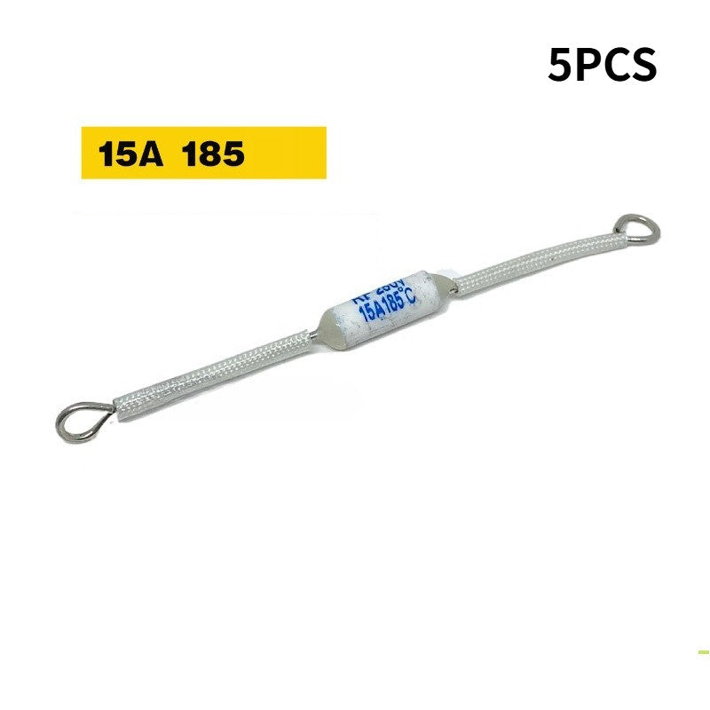 5PCS RF 250V 10A 15A 20A Ceramic Temperature Fuse 165/185/240C Degrees Length 9cm