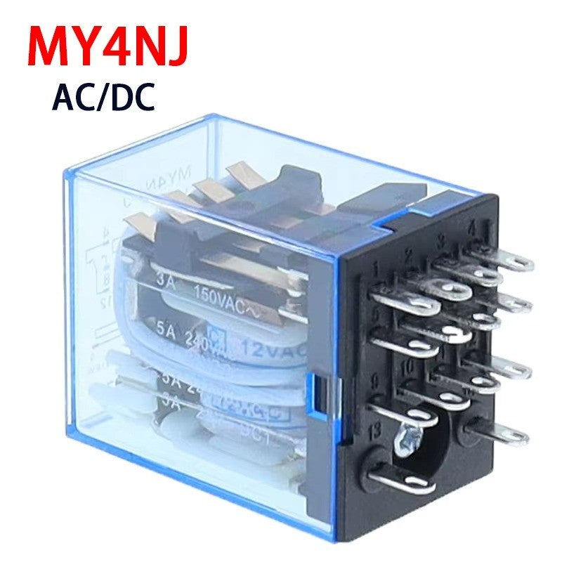 MY4 MY4NJ Relay HH54P MY4N-J 14 Pin General Purpose Relay 4pdt, 14pins Relais DC AC 12V/ 24V/220V Relay MY4 Switch