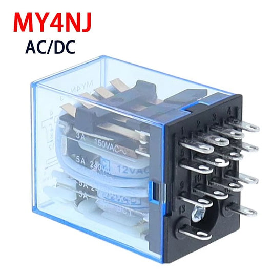 MY4 MY4NJ Relay HH54P MY4N-J 14 Pin General Purpose Relay 4pdt, 14pins Relais DC AC 12V/ 24V/220V Relay MY4 Switch