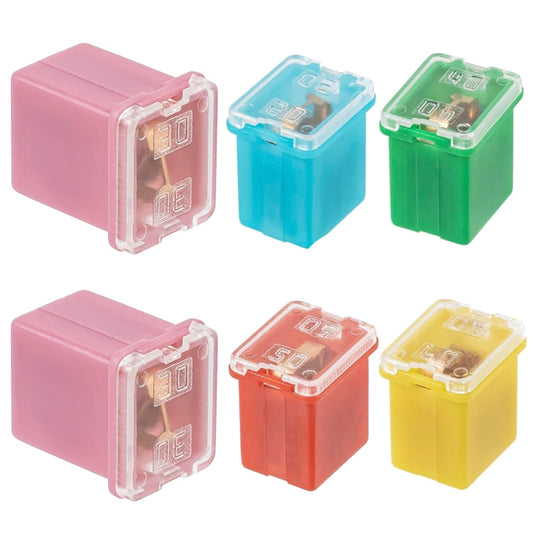 Square Auto Fuses 20A/30A/40A/50A/60A Low Profile Box Shaped Automotive Fuse for SUVs Cars Trucks