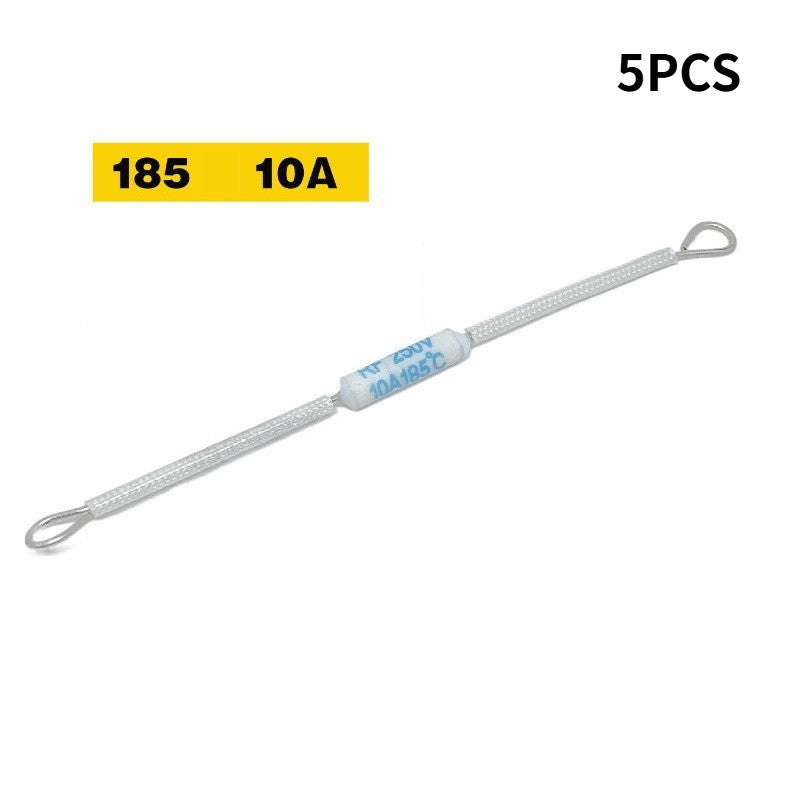 5PCS RF 250V 10A 15A 20A Ceramic Temperature Fuse 165/185/240C Degrees Length 9cm