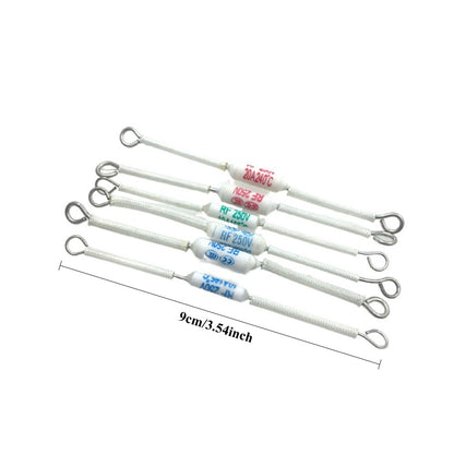 5PCS RF 250V 10A 15A 20A Ceramic Temperature Fuse 165/185/240C Degrees Length 9cm