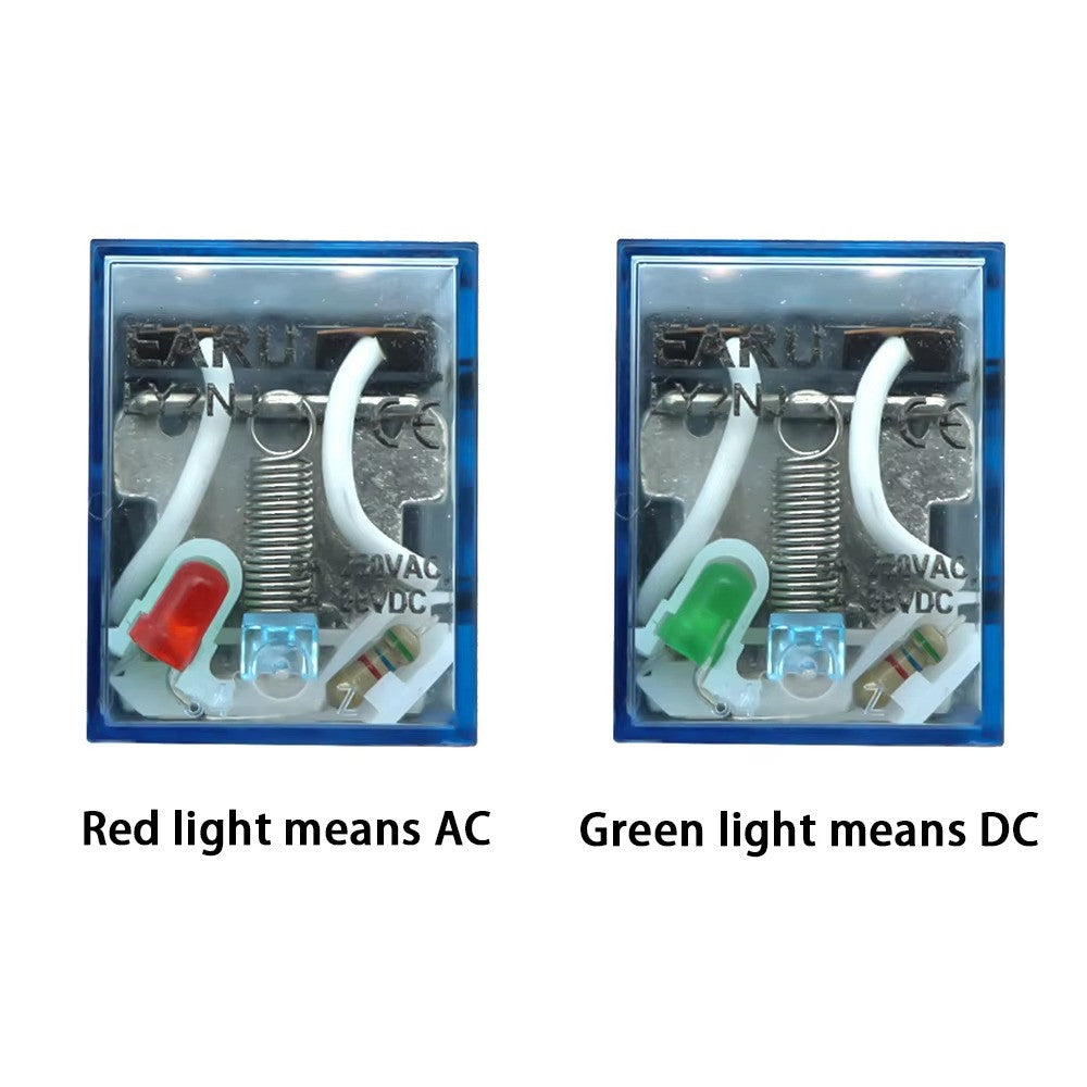MY2NJ MY4NJ Relay Coil General DPDT Micro Mini Electromagnetic Relay Switch with Socket Base LED AC220V DC 12V 24V