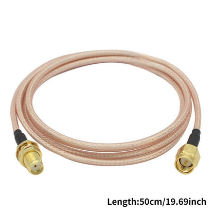 RG316 CABLE SMA Male To SMA Female Bulkhead Crimp Connector Coax RF Extension Cable Coaxial Jumper Pigtail Wire Length 50cm